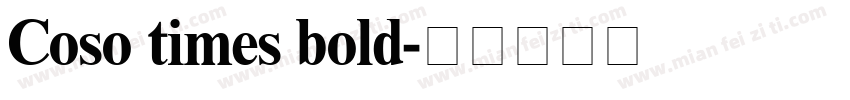 Coso times bold字体转换